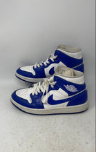 Load image into Gallery viewer, Nike Womens Jordan 1 Mid BQ6472-104 Blue White Sneaker Shoes Size 8