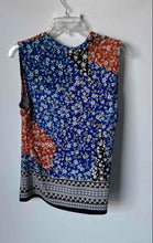 Load image into Gallery viewer, Calvin Klein Womens Multicolor Floral Print Liquid Knit Blouse Top Size M