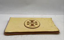 Load image into Gallery viewer, Authentic Tory Burch Womens Reva Light Yellow Patent Leather Clutch Wallet
