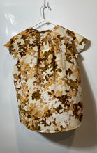 Load image into Gallery viewer, Calvin Klein Womens Multicolor Floral Print Flutter Sleeve Blouse Top Size Small