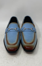 Load image into Gallery viewer, Antonio Cerrelli Mens 7007 Blue Faux Leather Moc Toe Slip-On Loafer Shoes Sz 9.5