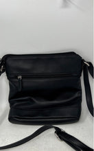 Load image into Gallery viewer, Giani Bernini Womens Black Leather Inner Pocket Adjustable Strap Crossbody Bag