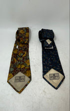 Load image into Gallery viewer, Set Of Two Pcs Ungaro Mens Multicolor Printed Silk Adjustable Designer Tie