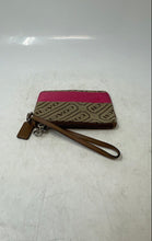 Load image into Gallery viewer, Coach Womens Lozenge Pink Brown Signature Print Detachable Strap Wristlet Wallet