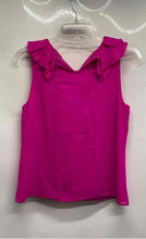 Load image into Gallery viewer, J.Crew Womens Pink Silk Sleeveless Round Neck Ruffle Tank Top Size 4