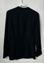 Load image into Gallery viewer, DKNY Womens Black Wool Pockets Long Sleeve One-Button Blazer Size 4