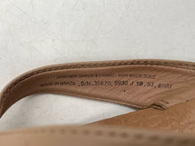 Load image into Gallery viewer, Authentic Tory Burch Womens Monroe Brown Leather Thong Sandals Size 6.5M Damaged