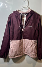 Load image into Gallery viewer, Columbia Womens Violet And Pink Colorblock Pockets Windbreaker Jacket Size S