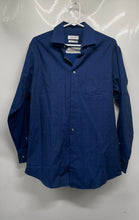 Load image into Gallery viewer, Calvin Klein Mens Blue Collared Regular Fit Stretch Dress Shirt Sz M 15.5 32/33