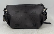 Load image into Gallery viewer, Steve Madden Womens Black Gray Monogram Adjustable Strap Shoulder Handbag