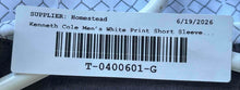 Load image into Gallery viewer, Kenneth Cole Mens White Geometric Short Sleeve Collared Button-Up Shirt Size M
