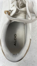 Load image into Gallery viewer, Aldo Womens White Round Toe Low Top Lace-Up Platform Sneaker Shoes Size 7.5M