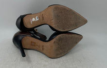 Load image into Gallery viewer, Coach Womens Housten Black Brown Leather High Stiletto Ankle Strap Heels Sz 7.5