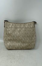 Load image into Gallery viewer, Michael Kors Womens Beige Signature Print Inner Pocket Crossbody Handbag