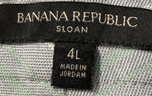 Load image into Gallery viewer, Banana Republic Womens Light Gray Green Plaid Trousers Pants Size 4L