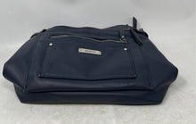 Load image into Gallery viewer, Rosetti Womens Zuma Blue Faux Leather Multiple Zipper Pockets Crossbody Bag