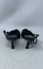 Load image into Gallery viewer, Zara Womens Black Leather Buckle Pointed Toe Slingback Heels Size EUR 41