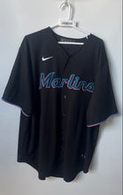 Load image into Gallery viewer, Nike Mens Black Miami Marlins Jazz Chisholm Jr. #2 MLB Shirt Size 2XL