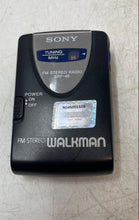 Load image into Gallery viewer, Sony SRF-46 Black Portable Classic FM Stereo Radio Walkman Not Tested