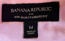 Load image into Gallery viewer, Banana Republic Mens Pink Cotton Standard Fit Dress Shirt Size M 15-15.5