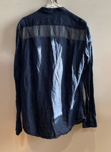 Load image into Gallery viewer, Armani Exchange Mens Blue Long Sleeve Regular Fit Collared Button-Up Shirt Sz M