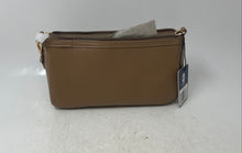 Load image into Gallery viewer, Izod Womens Brown Leather Zipper Detachable Strap Crossbody Handbag With Tag
