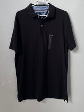Load image into Gallery viewer, Tommy Hilfiger Mens Black Cotton Custom Fit Short Sleeve Polo Shirt Size Large