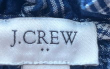 Load image into Gallery viewer, J.Crew Womens Blue Plaid Long Raglan Sleeve Smocked Ruffle Neck Blouse Top Sz XS