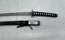 Load image into Gallery viewer, Samurai Japanese Curved Steel Blade Black Wrapped Handle Katana Sword Replica