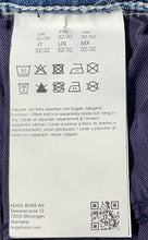 Load image into Gallery viewer, Hugo Boss Mens Blue Denim Pockets Classic Fit Straight Leg Jeans Size 32x32