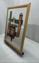 Load image into Gallery viewer, Old Time Stove & Oven Watercolor Framed Signed Art Painting By Kyron Brimmer