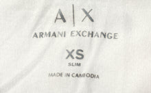 Load image into Gallery viewer, Armani Exchange Mens White Slim Short Sleeve Crew Neck Graphic T-Shirt Size XS