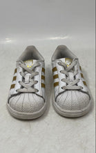 Load image into Gallery viewer, Adidas Kids Originals Superstar B39401 White Gold Sneakers Shoes Size 7K