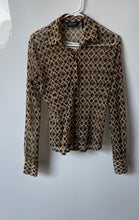 Load image into Gallery viewer, New York & Company Womens Multicolor Print Long Sleeve Button-Up Shirt Size S