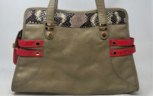 Load image into Gallery viewer, Gianni Bini Womens Multicolor Snake Print Inner Pockets Zipper Shoulder Bag