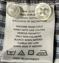 Load image into Gallery viewer, Levi's Mens Gray Plaid Cotton Pockets Long Sleeve Collared Button-Up Shirt Sz L