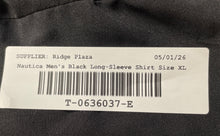 Load image into Gallery viewer, Nautica Mens Black Slim Fit Long-Sleeve Collared Dress Shirt Size XL 17-17.5