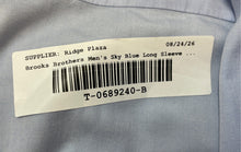 Load image into Gallery viewer, Brooks Brothers Mens Sky Blue Cotton Collared Long Sleeve Dress Shirt Size 14.5