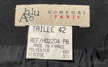 Load image into Gallery viewer, Absolu Confort Paris Womens Black Back Zipper Midi A-Line Skirt Size 42