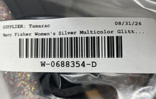 Load image into Gallery viewer, Marc Fisher Womens Joey 3 Silver Glitter Peep Toe D'Orsay Heels Size 8.5M