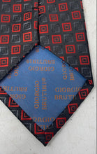 Load image into Gallery viewer, Giorgio Brutini Mens Red Black Geometric Adjustable Formal Designer Tie