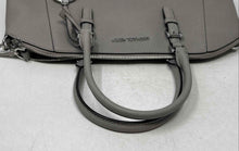 Load image into Gallery viewer, Michael Kors Womens Gray Leather Bottom Studs Shoulder Strap Satchel Handbag