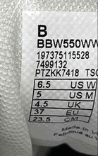 Load image into Gallery viewer, New Balance Unisex 550 BBW550WW White Lace-Up Sneaker Shoes Size M5 W6.5 B