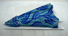 Load image into Gallery viewer, Bluewater Beach Blue Green Wave Print Portable Adjustable Height 6 FT. Umbrella