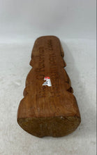 Load image into Gallery viewer, Brown Hand Carved Wooden Love And Prosperity Geometric Motif Tiki Totem Figurine