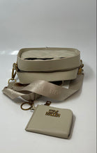 Load image into Gallery viewer, Steve Madden Womens Cream Gold Tone Detachable Strap Crossbody Bag