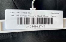 Load image into Gallery viewer, Ann Taylor Womens Black Flat Front Pockets Skinny Leg Ankle Pants Size 4