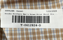 Load image into Gallery viewer, Brooks Brothers Mens Brown Plaid Print Slim Fit Non-Iron Button-Up Shirt Size XL
