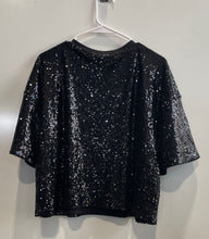 Load image into Gallery viewer, Kenneth Cole Reaction Womens Black Sequin Pullover Blouse Top Size XL With Tag