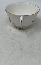 Load image into Gallery viewer, Set Of 2 Pcs Melba White Rust Ferns Bone China Round Shape Tea Cup & Saucer Set